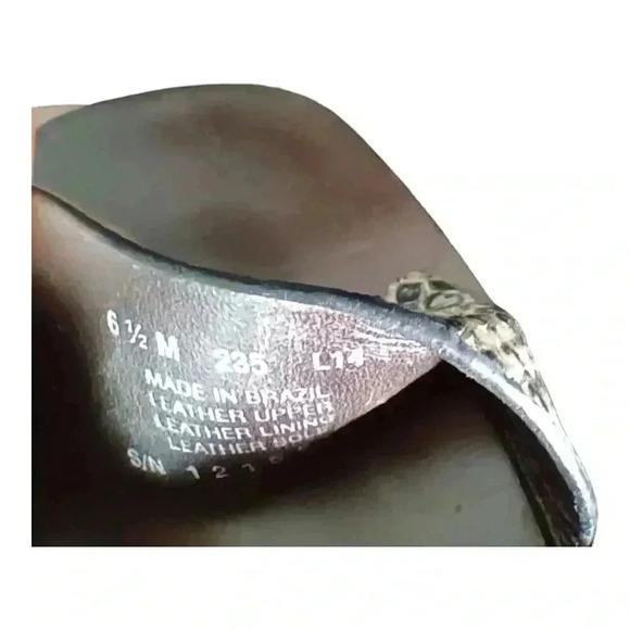 Tory Burch Espadrille Wedge Sandals Heels Leather Snake Women's 6.5 M - Picture 9 of 9